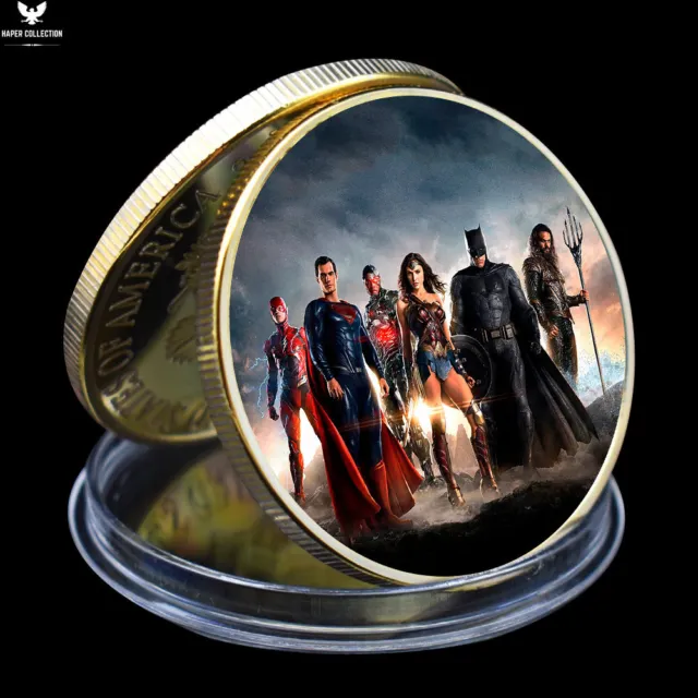 Zack Snyder's Justice League Gold Coins DC Superheroes Commemorative Medal Gift