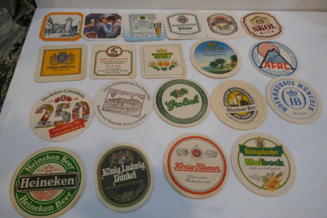 20 diff 1980's German Beer Matts or Coasters Lot of 20 Lot # 10
