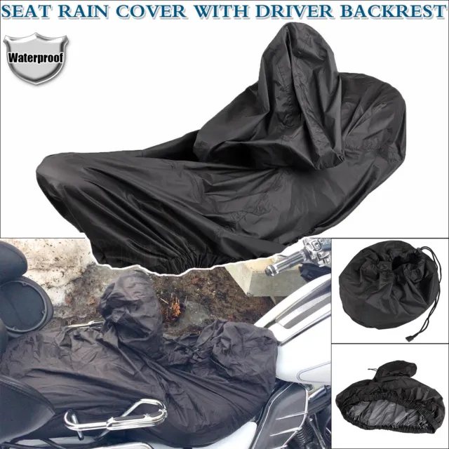 Waterproof Seat Driver Backrest Rain Cover For Harley Road Electra Glide FLHTC