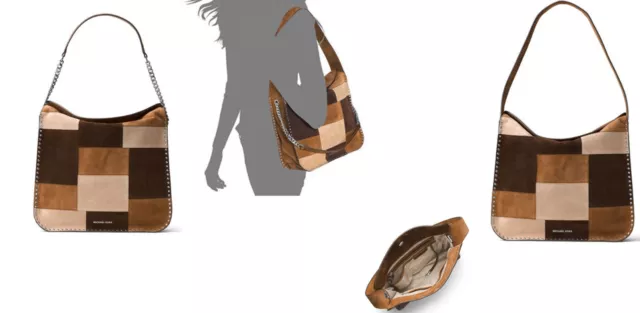 Michael Kors Hobo Bag Astor patchwork suede Large Patchwork Hobo Bag