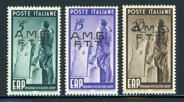 AMG-FTT Trieste MNH: Scott #42-44 European Reconstruction CV$43+