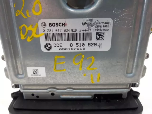 2011 Bmw 3 Series Ecu E92 2.0 Diesel N47 8510829 Bosch 0281017024 Genuine *Fast 2