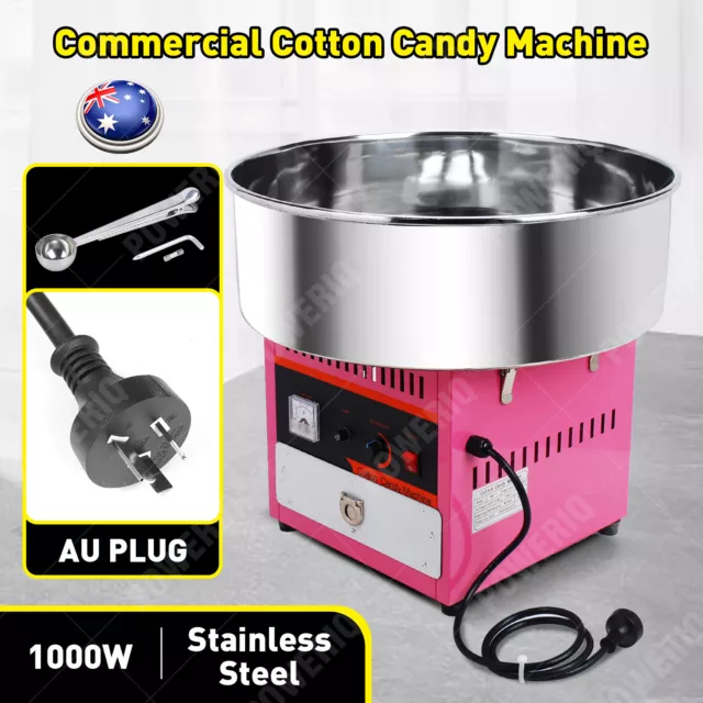 PPAP Commercial Cotton Candy Machine Sugar Floss Maker 1000W for Party Pink