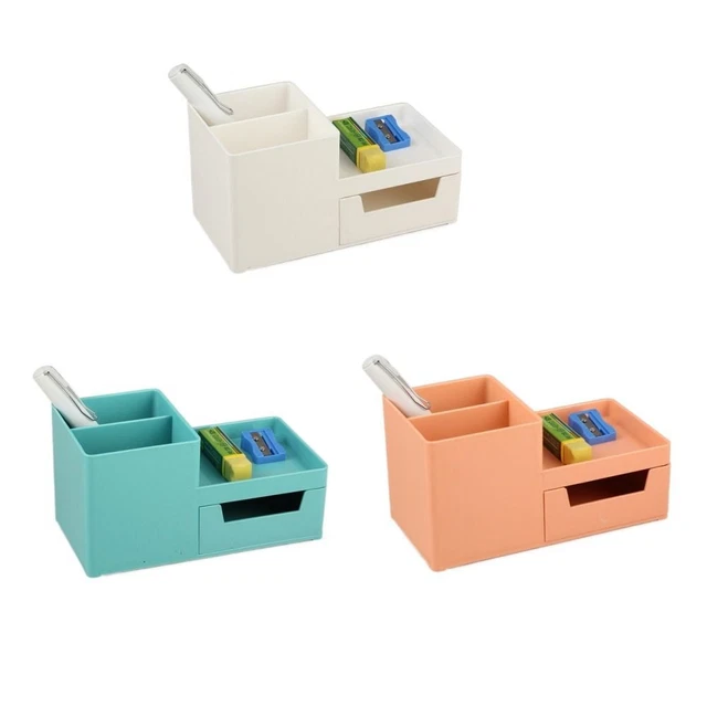 Blue/white/orange Multi-Functional Pen Holder Durable Slant Insert Pen Holder