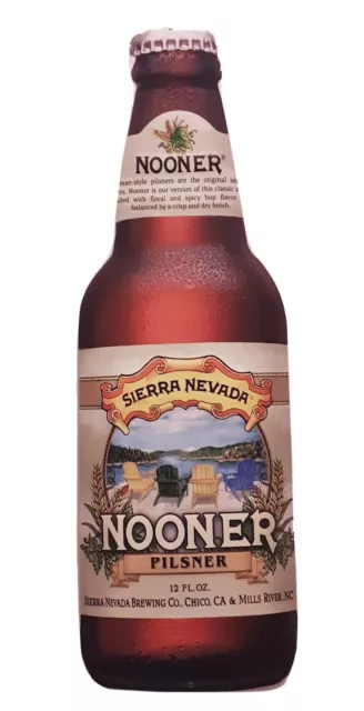 Sierra Nevada Cutout Embossed Metal Tin Beer bottle Sign Bar Man Cave Garage #3