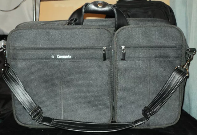 Samsonite Genuine Business Portfolio Laptop Briefcase Luggage Bag Black