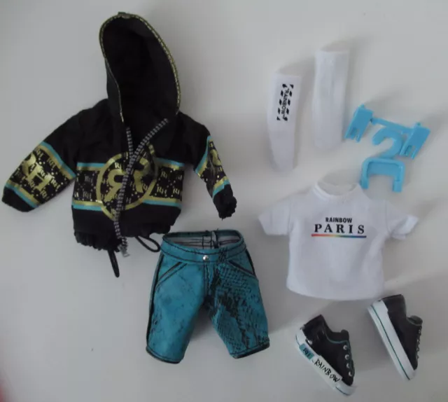 MGA RIVER KENDALL Doll Outfit Rainbow High Boy Doll Clothes Shoes ...