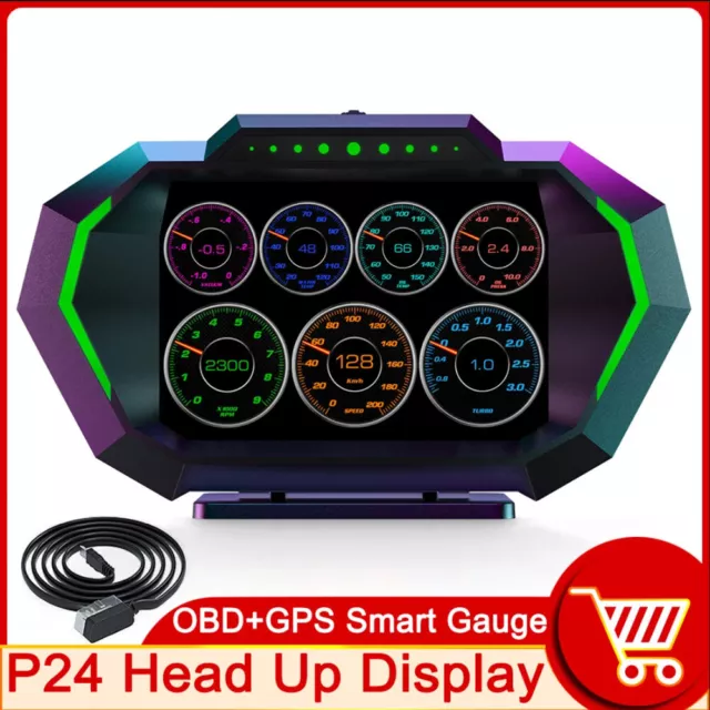 Hud Heads Up Display Digital Speedometer, OBD2 Gauge Display and GPS Speedometer