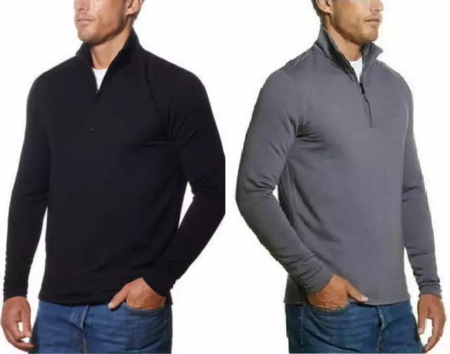 Weatherproof Men's Sweater Medium Large Charcoal Black Vintage Layering Pullover