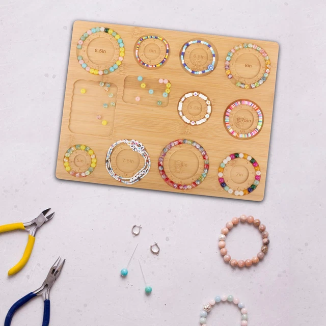 Planche à Perles En Bambou Pour La Fabrication De Bijoux Tapis Design Pour Bracelet Et Collier Panneau De Perles Pour La Fabrication De Bracelets