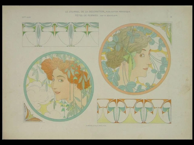 Alphonse MUCHA (D'après) - Eclat du Jour - Photolithographie en couleur