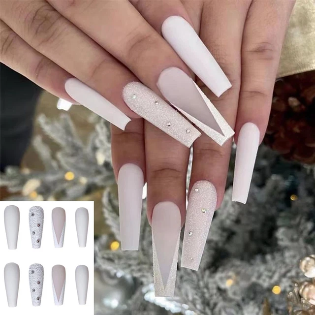 Amovible Faux ongles Pointe des ongles Portable Faux clou de cercueil long