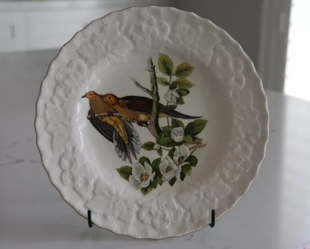 Vintage Alfred Meakin 'Carolina Turtle Dove' Embossed Plate - Birds of America