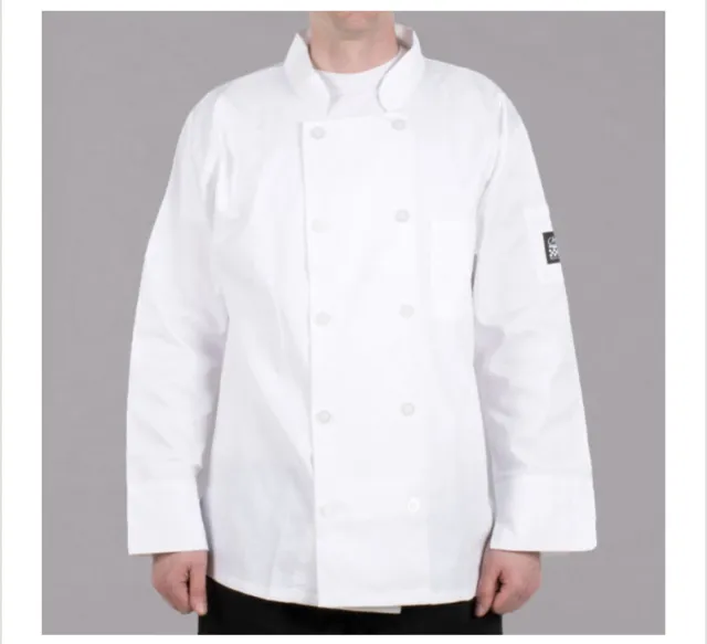Chef Revival J002-M-MEDIUM Knife and Steel Jacket White Chefs