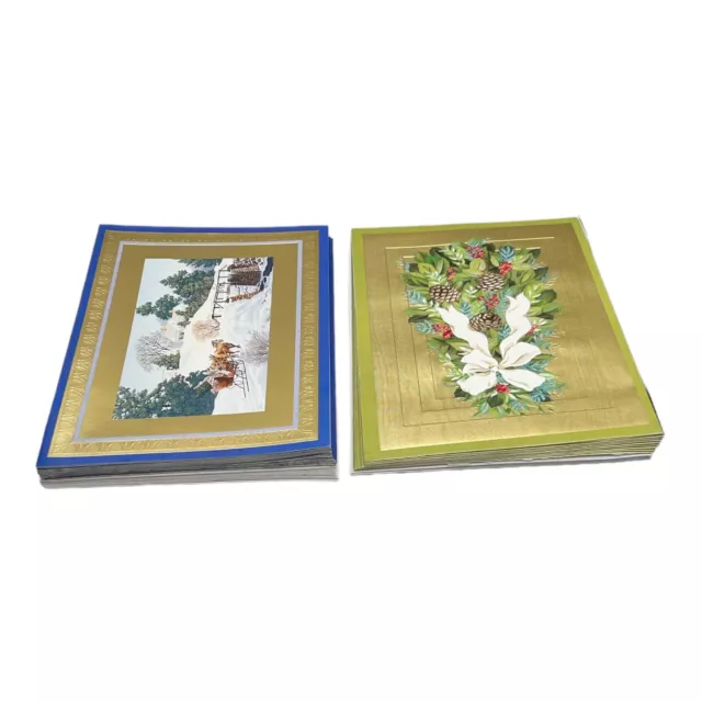 Vintage  Christmas Cards with Envelopes Paper Magic Group 27 Cards Total
