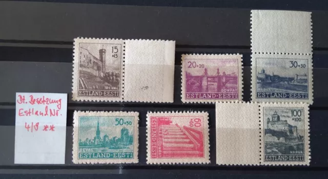 Dt.besetzung Estland Nr. 4/9**! Kompl.satz In Sauberer Postfrischer Erhaltung!