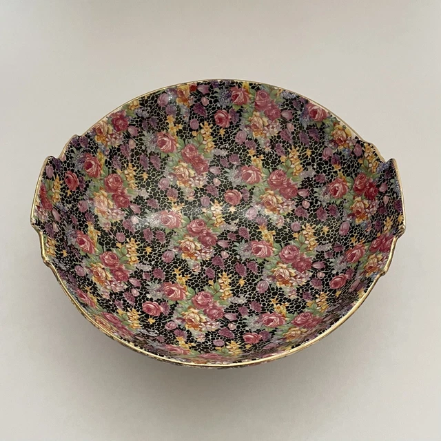 Art Deco ‘Hazel’ Chintz Serving / Fruit Bowl By Royal Winton / Grimwades