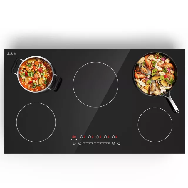 36Inch Electric Cooktop 5 Burner Induction Cooktop Cooker Touch Control Timer US 36Inch Electric Cooktop 5 Burner Induction Cooktop Cooker Touch Control Timer US