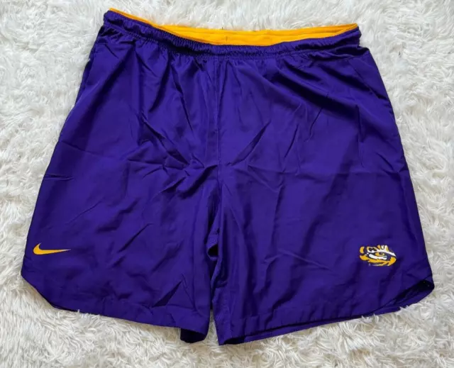 Nike LSU Tigers Purple Dri-Fit Shorts Mens Size 4XL