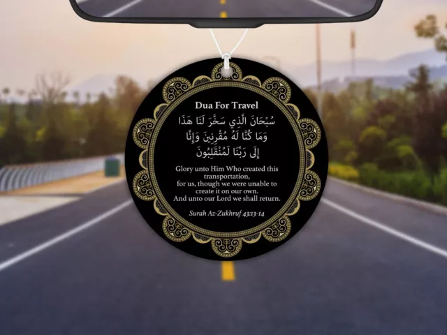 Travel Dua Car Air Freshener for Safe Journeys. Muslim Islamic Dua Pray Cars Acc