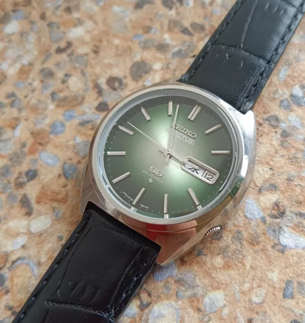 VINTAGE SEIKO 5 Actus SS 23 Jewels Automatic 6106 8670 Kanji June