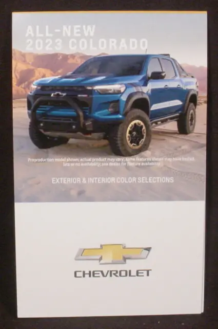 2023 Chevrolet Colorado  Paint Color Chip Brochure - Original