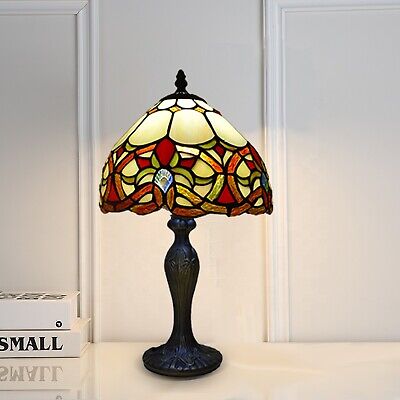 Tiffany Antique Style 10 inch Table Lamp Handcraft Design Shade Multicolor E27