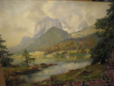 orig Gemälde Cäsar Metz 1823-1895 Reiteralpe Hintersee Berchtesgaden 