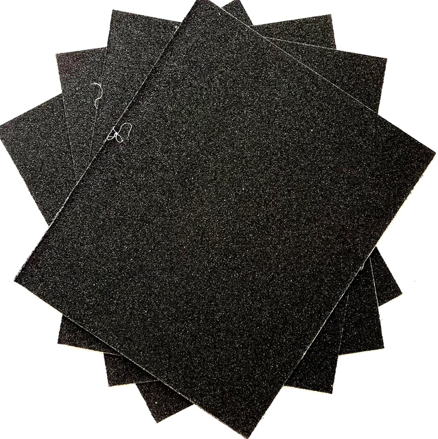 9 x 11" ABRASIVE SANDPAPER SHEETS - 60 GRIT - ALUMINUM OXIDE - PACK OF 50 SHEETS
