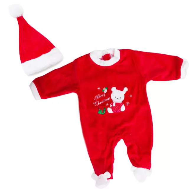 Bambino bambina unisex neonato tutina Natale cappellino pagliaccetto DJ-863