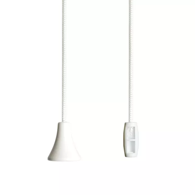 Cuerda de cable de extracción Sleeklight® para luz de baño o interruptor de techo. Blanco hielo.