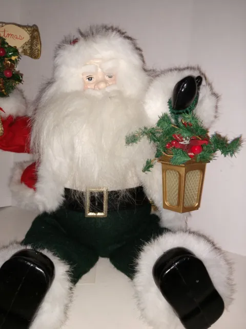 Victorian Soft Santa with Built-in Door Hanger-Hangs Down 32in Very Nice!