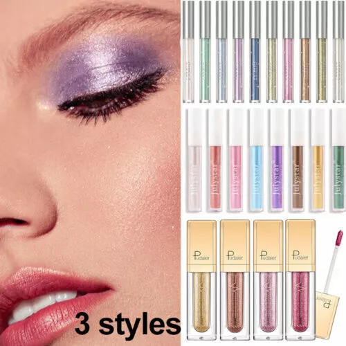 Liquid Pearlescent Eyeshadow Diamond Eye Shadow Shimmer Glitter Makeup 12 Colors