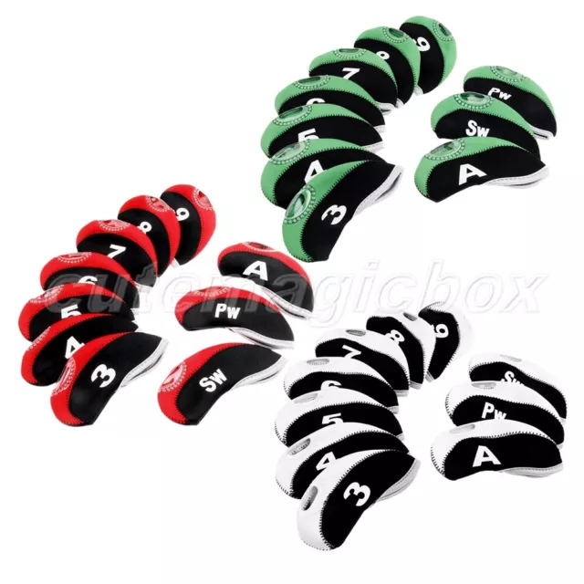 10* Golf Club Iron Head Covers Cap Golf Hit Head Prevent Scratched 2Color Choose