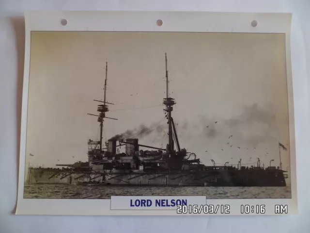 Carte Fiche Navires De Guerre Lord Nelson 1906 Cuirasse