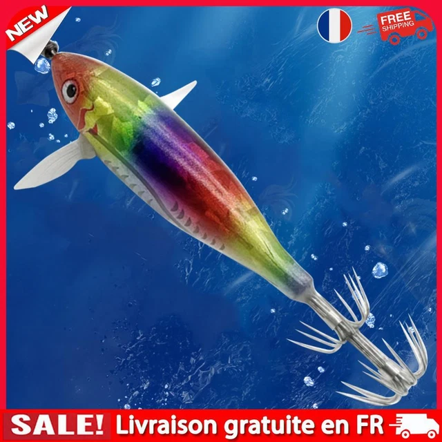 5 Leurres Crevettes Brillants Pour Pêche En Mer - 10 Cm, 9 G - Appât Calmar, Poulpe