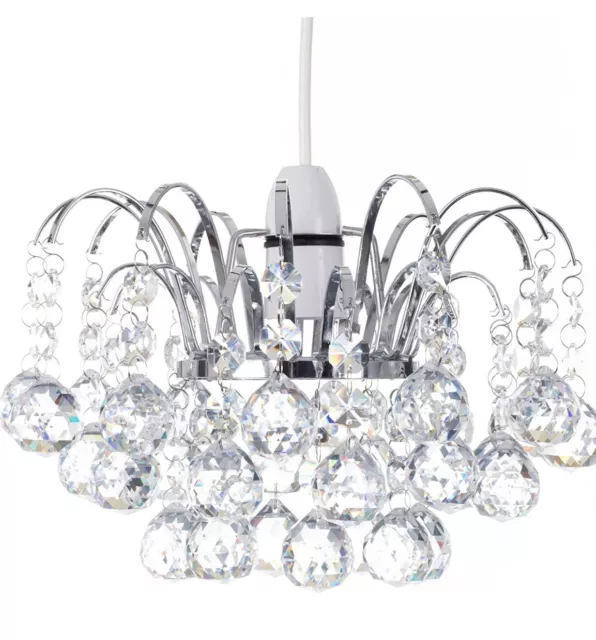 Klass Home K9 Crystal Faceted Oriel Light Ceiling Chandelier Pendant Lamp Shade