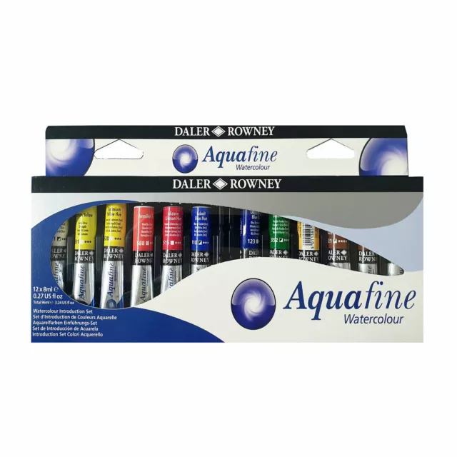 Daler Rowney Aquafine Watercolour Paint Introduction Set 12 x 8ml