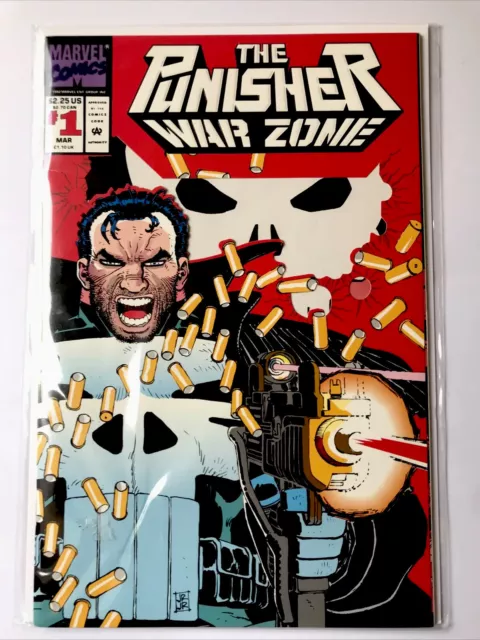 The Punisher War Zone #1 Wrap Around Cover Marvel 1992 Vf Bag & Boarded