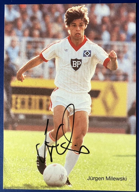 AUTOGRAMMKARTE JÜRGEN MILEWSKI 1982 HSV original handsigniert EUR 1,00