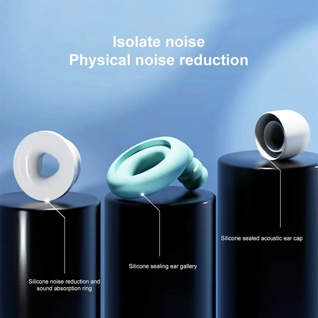 Bruit Sommeil Mousse Oreilles Bouchon d'oreille Bouchon d'oreille en silicone