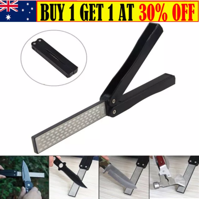 Folding Diamond Sharpener Knife Sharpening Stone for Kitchen Garden Outdoor