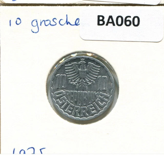 10 GROSCHEN 1975 AUSTRIA Coin #BA060C