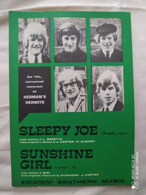 Herman's Hermits "Sleepy Joe" - "Sunshine Girl" - 1968 - Ed. Southern Music