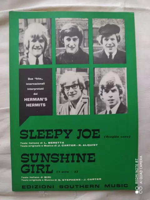 Herman's Hermits "Sleepy Joe" - "Sunshine Girl" - 1968 - Ed. Southern Music