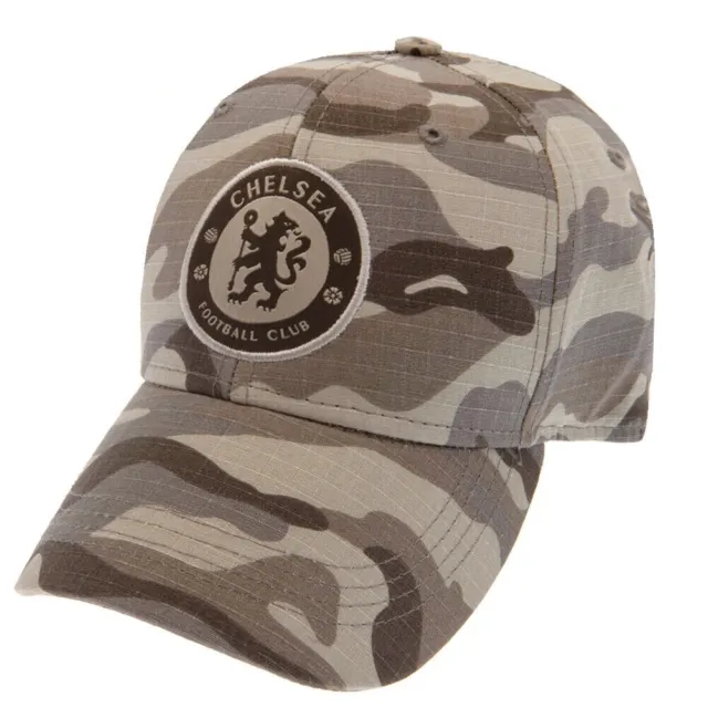 Official Chelsea F.C. Embroidered Crest Camo Hat Baseball Cap CFC