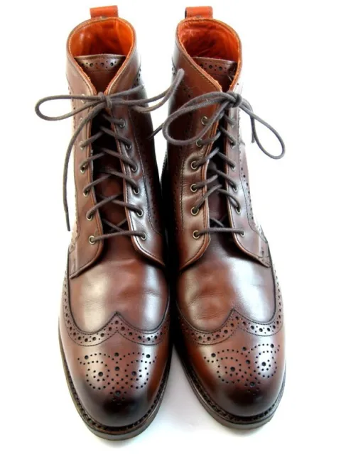 Allen Edmonds "DALTON" Leather Wingtip Dress Boots 9.5 D Dark Chili DISCTD(253N)