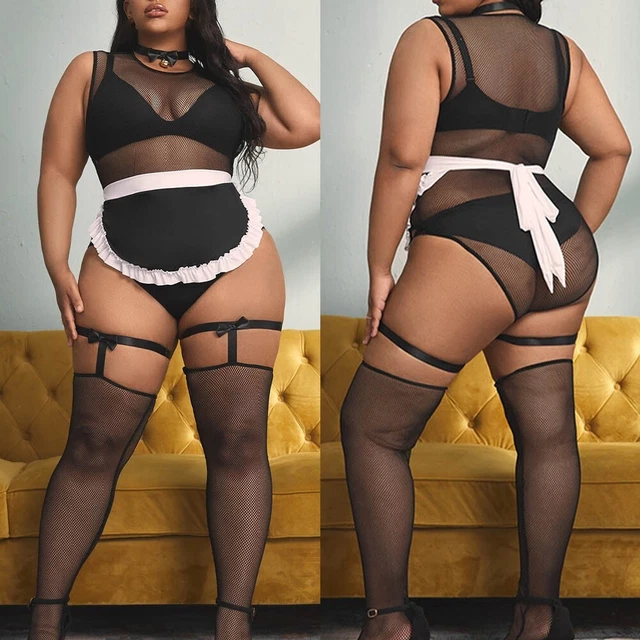 Robe de nuit pyjama robe taille plus sexy justaucorps brillant lingerie chemise