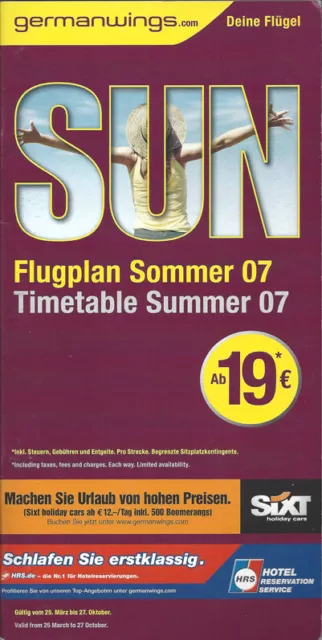Germanwings system timetable 3/25/07 [2011] Buy 4+ save 25%