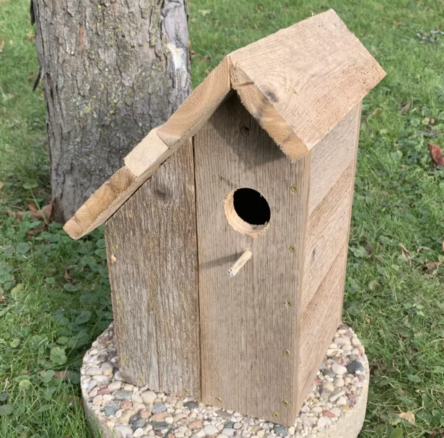 Handmade Reclaimed Cedar Wood Rustic Outdoor Bird House 13" x 10" x 8" Decor